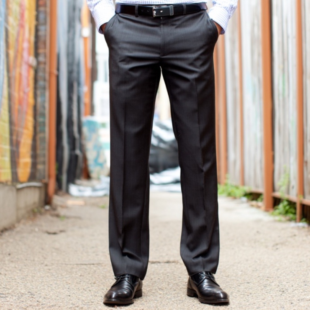 NWT 14th & Union Mens Slim Fit Black Chino Pants 32W x 34L Business Casual